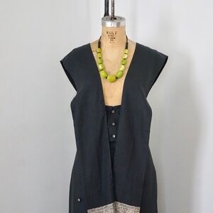Xiao Studio Blue Silk/Linen Vest M/L